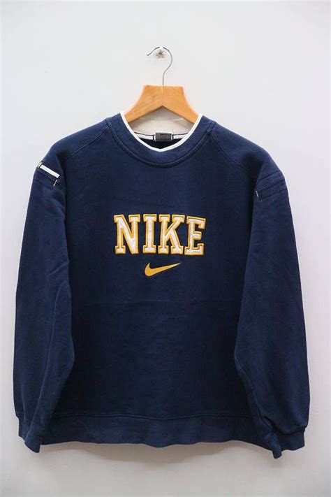 nike vintage pullover blau mit weißen gallonstreifen|Blaue Nike Vintage Pullover online .